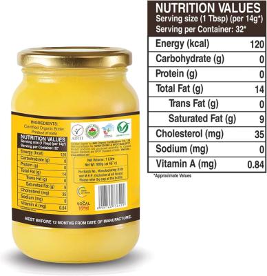 A2 Gir Cow Ghee - The Goodness of Happy Cows- 1 Kg